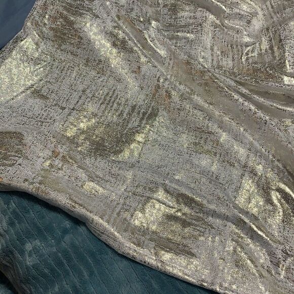 NWT BEAUTIFUL XL PINK BLUSH MAXI LONG SLEEVED GOLD MATERNITY DRESS W/SIDE RUCHE - Picture 8 of 9